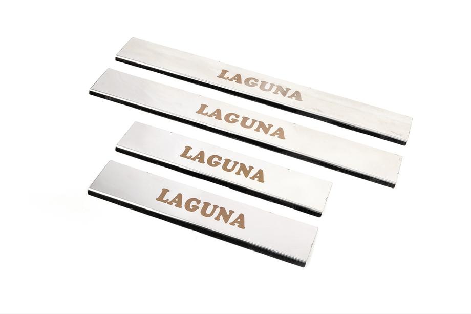 Renault Laguna 2007–2015 Carmos instaplijsten (4 stuks, RVS) Image