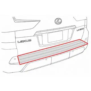 Achterbumperinzetstuk met chroom (2016+) Lexus LX570/450d 2008–2022 foto 4