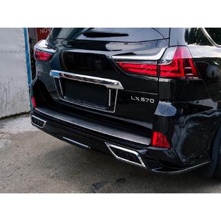 Achterbumperinzetstuk met chroom (2016+) Lexus LX570/450d 2008–2022 foto 3