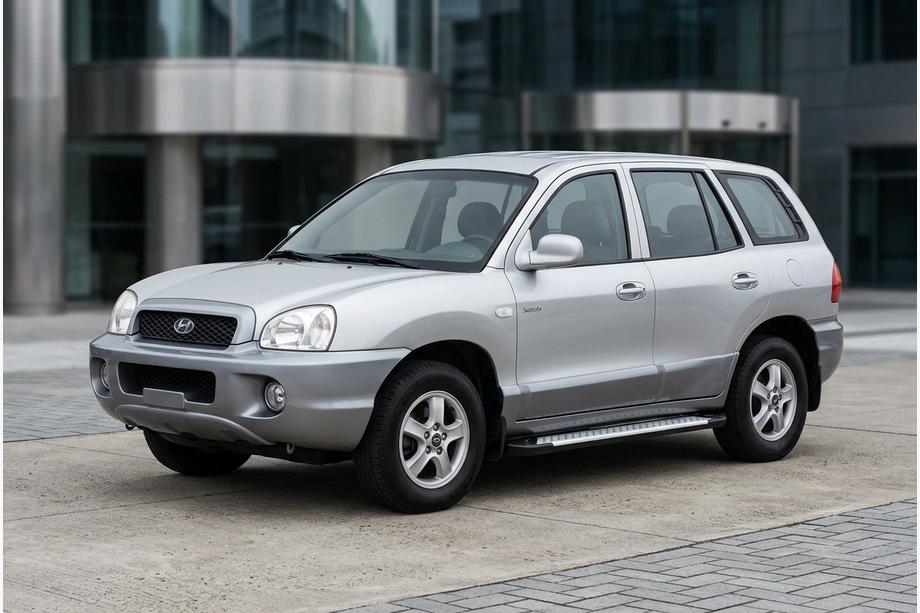 Hyundai Santa Fe 1 2000–2006 Zijsteps Allmond Grey (2 stuks, aluminium) Image