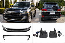 Toyota Land Cruiser 200 2007–2021 Bodykit set 2016-2021 (Executive 2019) Zwarte kleur foto 1