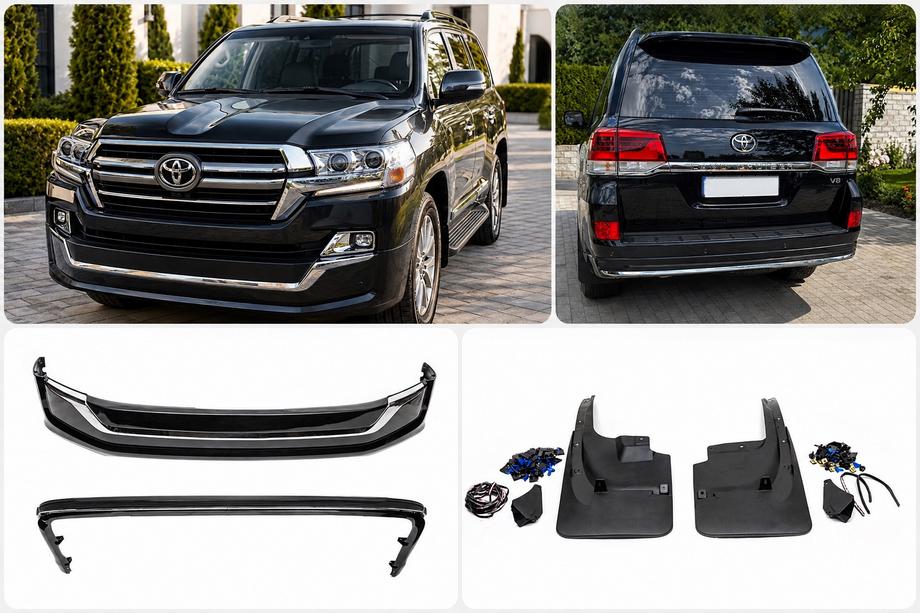 Toyota Land Cruiser 200 2007–2021 Bodykit set 2016-2021 (Executive 2019) Zwarte kleur Image