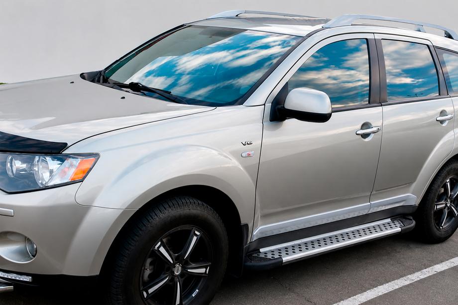 Mitsubishi Outlander 2006–2012 Zijsteps Allmond Grey (2 stuks, aluminium) Image