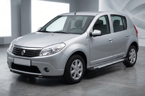 Dacia Sandero 2007–2013 Zijsteps X5-type (set 2 stuks, aluminium) foto 1