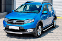 Dacia Sandero 2013–2020 Fullmond side steps (2 stuks, aluminium) foto 1