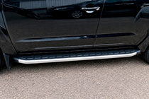 Volkswagen Amarok 2010–2022 Side steps Fullmond Grey (2 st., aluminium) foto 2