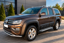 Volkswagen Amarok 2010–2022 Side steps Allmond Grey (set van 2, aluminium) foto 2
