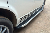 Volkswagen T5 Transporter 2003–2010 Fullmond side steps (2 stuks, aluminium) Korte wielbasis foto 3