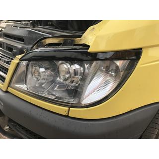 Koplamp eyelids (zwart, ABS, 2000-2006) Mercedes Sprinter W901/902/903/904/905 1995–2006 foto 3