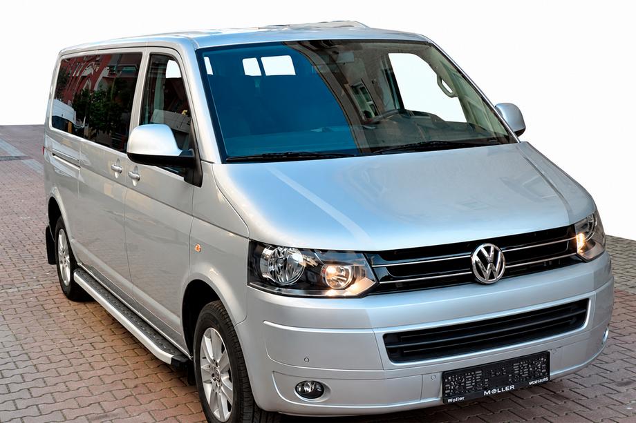 Volkswagen T5 2010–2015 Fullmond side steps (2 stuks, aluminium) Image