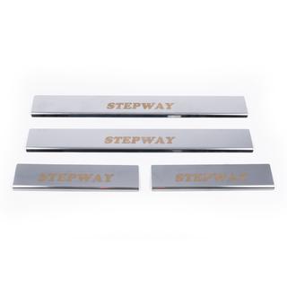 Carmos V1 instaplijsten (4 stuks, RVS) Dacia Sandero 2007–2013 foto 2