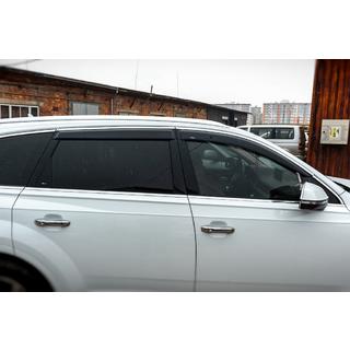 Raamdeflectors met chroomstrip (4 stuks, HIC) Audi Q7 2015–2026 foto 2