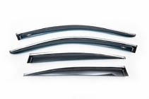 BMW 5 Serie E60/E61 2003–2010 Raamwindschermen met chroomstrip SD (4 st., HIC) foto 2
