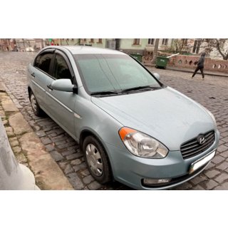 Raamdeflectoren (4 stuks, HIC) Hyundai Accent 2006–2010 foto 3
