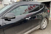 Hyundai Santa Fe 3 2012–2018 Raamwindschermen met chromen sierlijst Long (4 stuks, HIC) foto 1