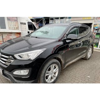 Raamwindschermen met chromen sierlijst Long (4 stuks, HIC) Hyundai Santa Fe 3 2012–2018 foto 3