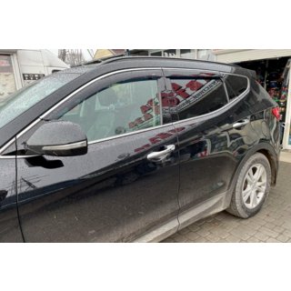 Raamwindschermen met chromen sierlijst Long (4 stuks, HIC) Hyundai Santa Fe 3 2012–2018 foto 1