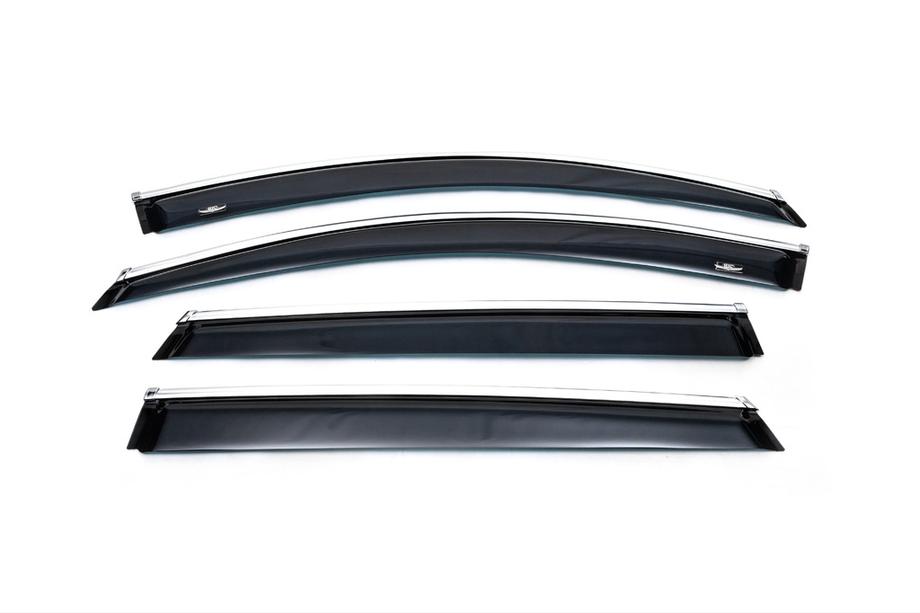 Kia Sorento III UM 2014–2020 Raamdeflectors met chroomstrip (4 stuks, HIC) Foto 1