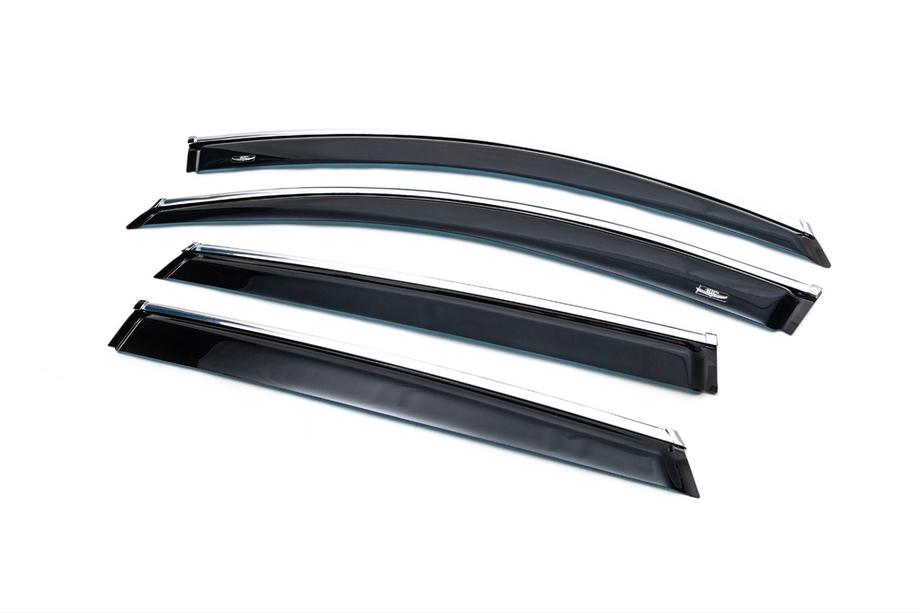 Kia Sorento III UM 2014–2020 Raamdeflectors met chroomstrip (4 stuks, HIC) Foto 2