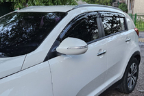 Kia Sportage 2010–2015 Raamdeflectoren (4 stuks, HIC) foto 4