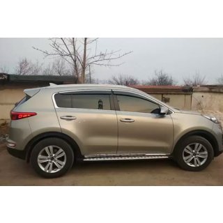 Raamdeflectors met chroomstrip (4 stuks, HIC) Kia Sportage 2015–2021 foto 2