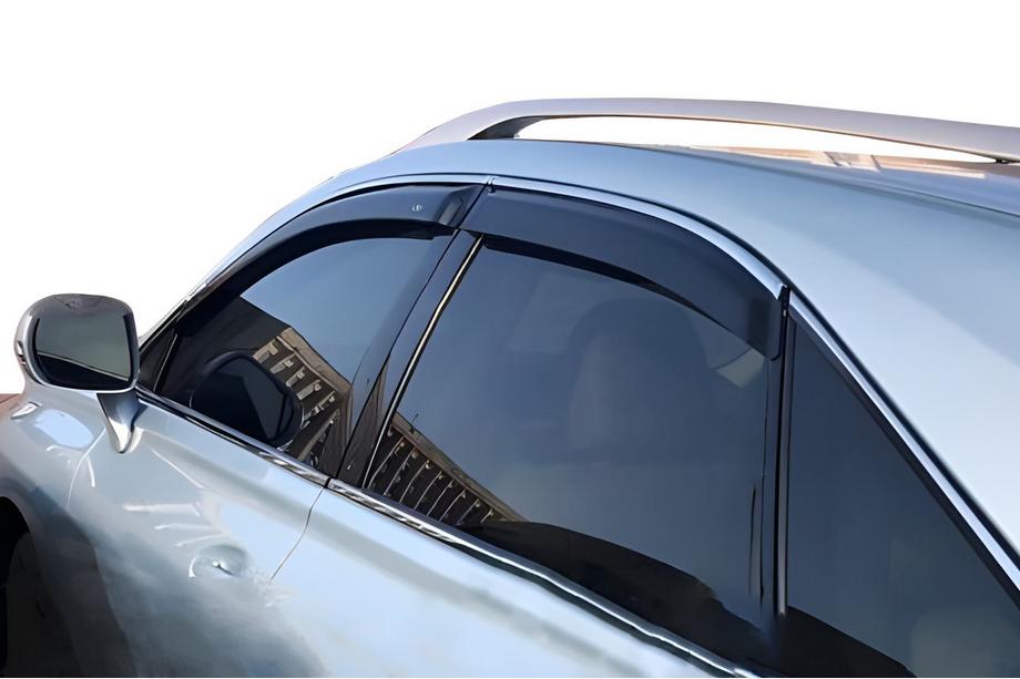 Lexus RX 2009–2015 Raamdeflectoren met chroomstrip (set van 4, HIC) Image