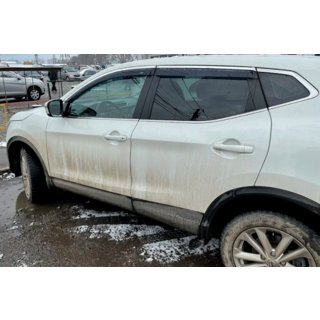 Raamdeflectors met chroomstrip (4 stuks, HIC) Nissan Qashqai 2014–2021 foto 2