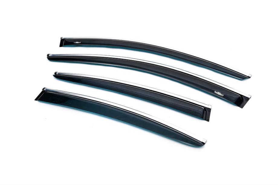 Opel Insignia 2008–2017 Raamwindschermen met chromen sierlijst SD/HB (set van 4, HIC) Image
