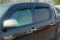 Toyota Hilux 2006–2015 Raamdeflectoren (4 stuks, HIC) foto 1