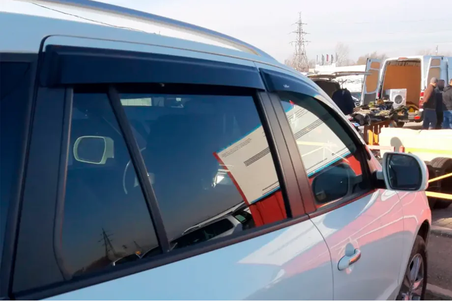Hyundai Santa Fe 3 2012–2018 Raamdeflectoren (4 stuks, HIC) Image