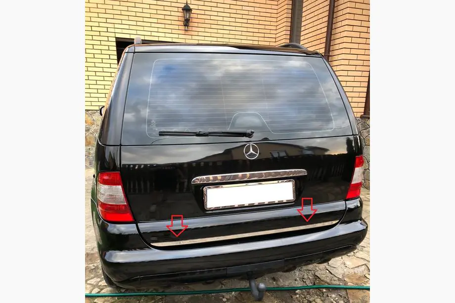 Mercedes ML W163 1997–2005 RVS kofferbakrand Foto 1