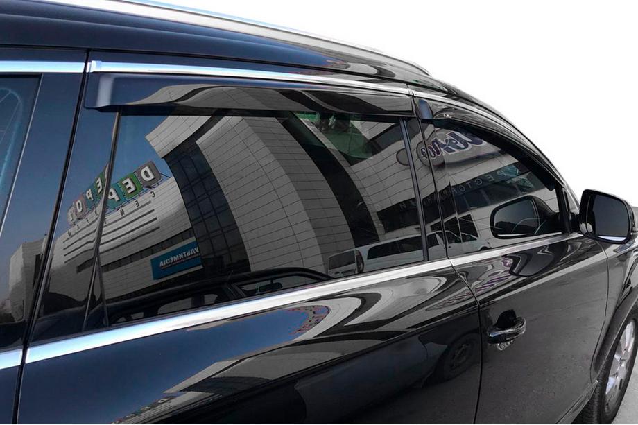 Skoda Superb 2009–2015 Raamwindschermen met chroomstrip SD (4 st., HIC) Image