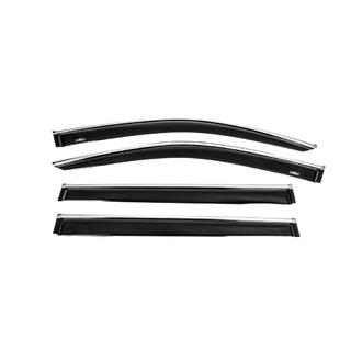 Raamdeflectors met chroomstrip (4 stuks, HIC) Toyota Highlander 2013–2019 foto 1