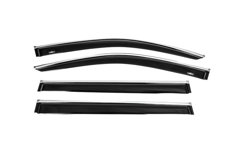Toyota Highlander 2013–2019 Raamdeflectors met chroomstrip (4 stuks, HIC) Image