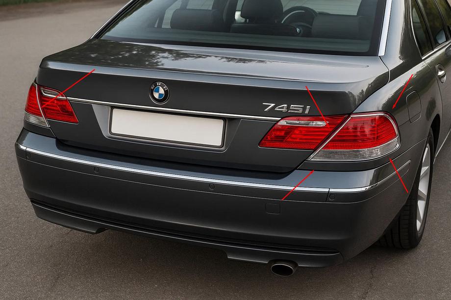 BMW 7-serie E65/66 2001–2008 ABS remlichtcovers (2 stuks) Image