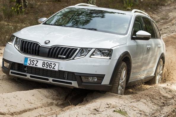 Offroad-modificatie van de Skoda Octavia Scout stationwagen