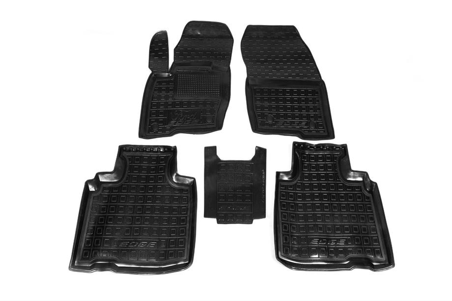 Ford Edge 2014–2024 Rubberen vloermatten met opstaande rand 2016+ (Autogumm) Image