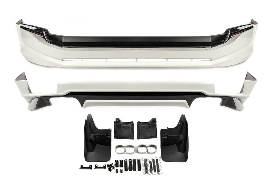 Toyota Land Cruiser Prado 150 2009–2023 Executive voor- en achterbumperlippen (2017-) Zwarte kleur Image