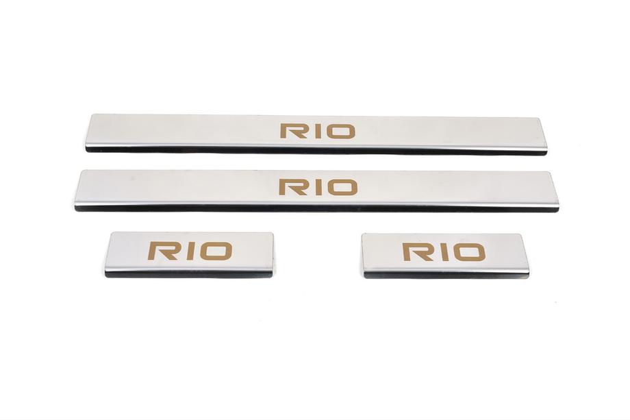Kia Rio 2005–2011 Carmos instaplijsten (4 stuks, RVS) Image