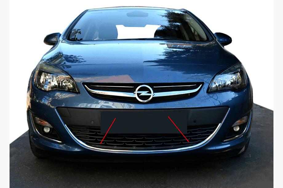 Opel Astra J 2009–2015 OmsaLine RVS beschermlijst voor voorbumper Foto 3