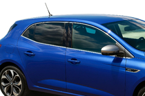 Renault Megane IV 2016–2025 Complete raamomlijsting set (HB, 12-delig, RVS) OmsaLine - Italiaans roestvrij staal foto 1