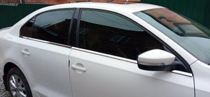 Volkswagen Jetta 2011–2018 Onderste raamlijsten (set 6 st., RVS) Carmos - Turks staal foto 1