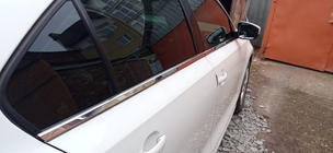 Volkswagen Jetta 2011–2018 Onderste raamlijsten (set 6 st., RVS) Carmos - Turks staal foto 2