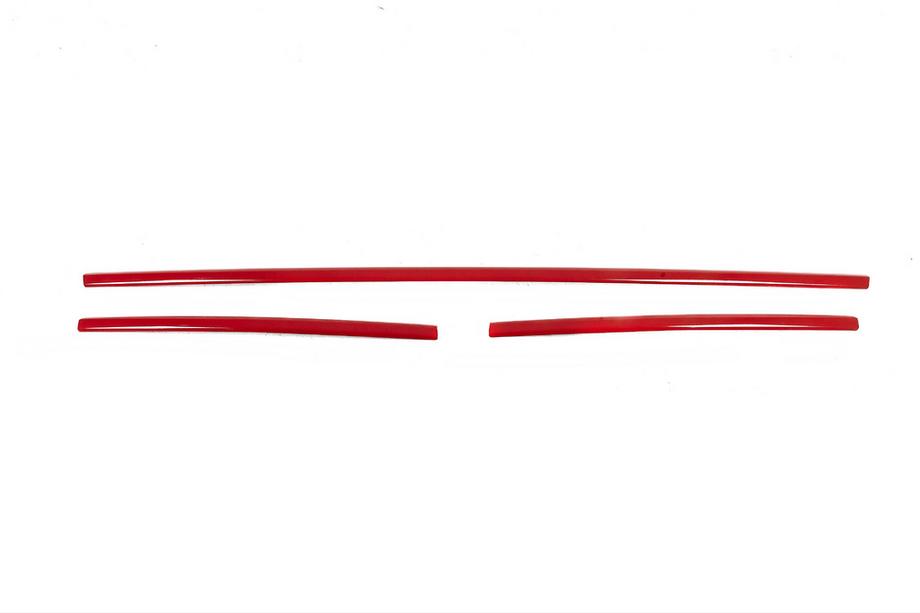 Volkswagen T6 2015–2024 Grillelijsten voor bumper 2015-2019 (3 stuks, rood) Foto 2