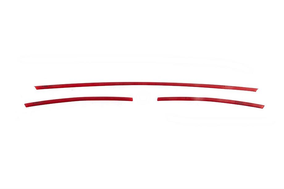 Volkswagen T6 2015–2024 Grillelijsten voor bumper 2015-2019 (3 stuks, rood) Foto 3