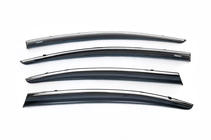 Honda Civic Sedan IX 2011–2016 Raamwindschermen met chromen sierlijst (set van 4, Niken) foto 2