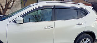 Nissan X-trail T32/Rogue 2014–2021 Raamwinddeflectoren met chroomlijst (4 stuks, Niken) foto 5