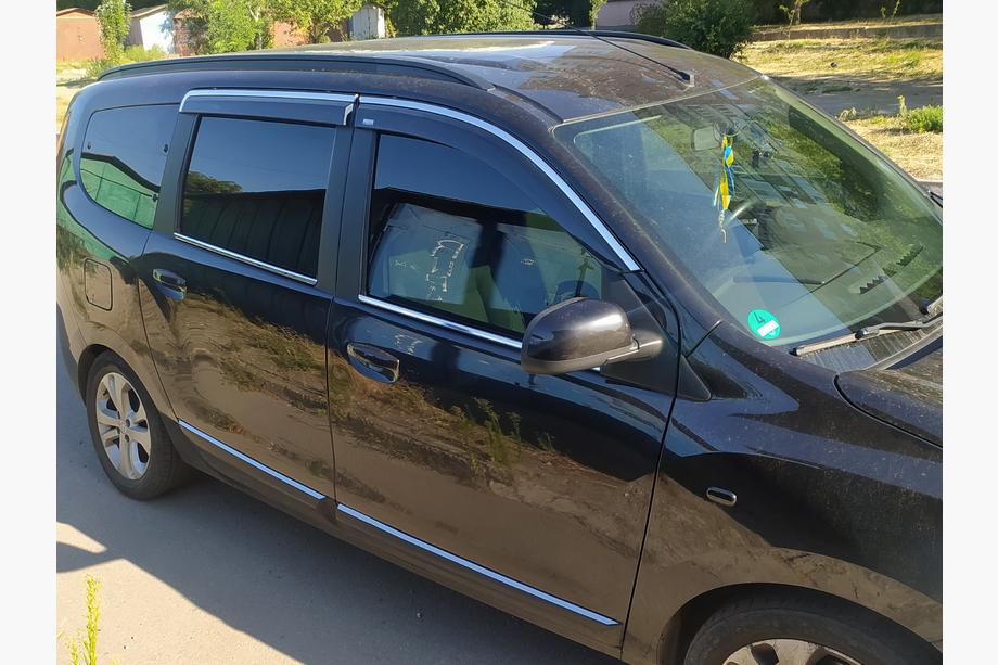 Dacia Lodgy 2012–2022 Raamwindschermen met chromen sierlijst (set van 4, Niken) Image