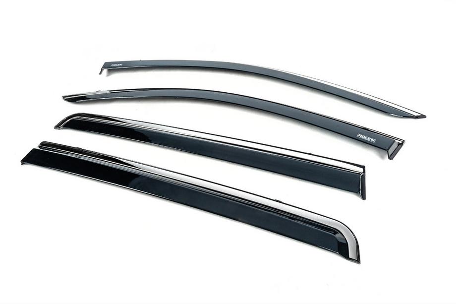 Renault Lodgy 2013–2022 Raamwindschermen met chromen sierlijst (set van 4, Niken) Foto 2