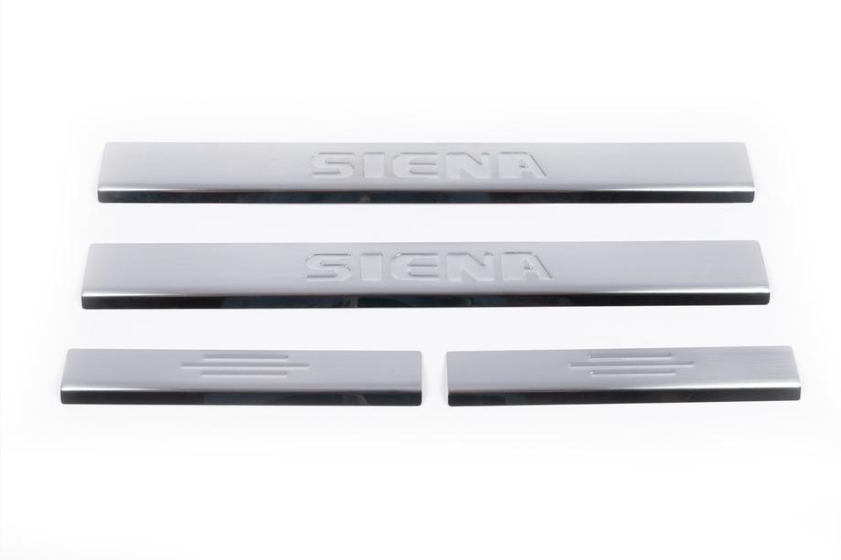Fiat Siena 1996–2016 Carmos instaplijsten RVS (4 stuks) Foto 2